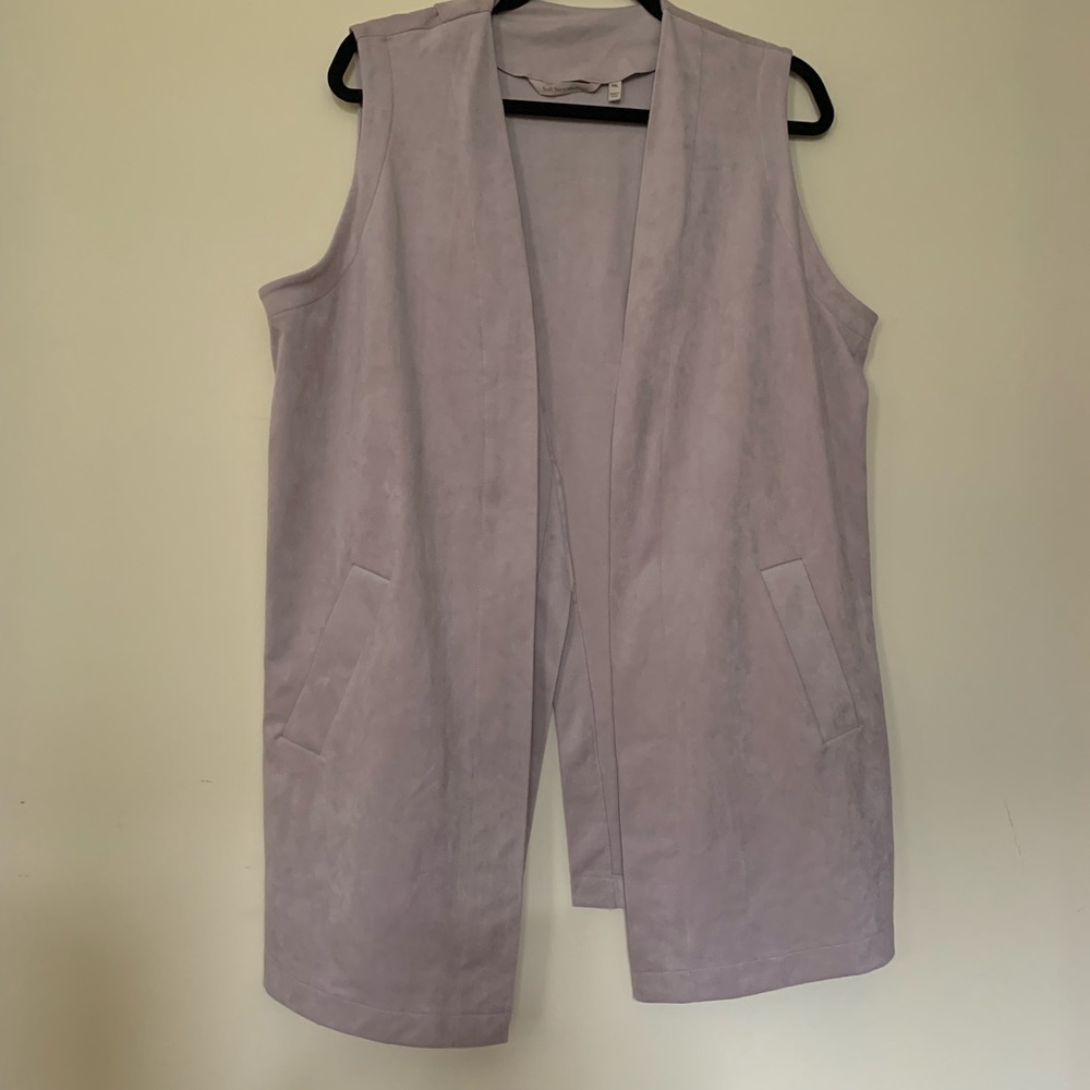 Soft Surroundings Faux Suede Vest XLP